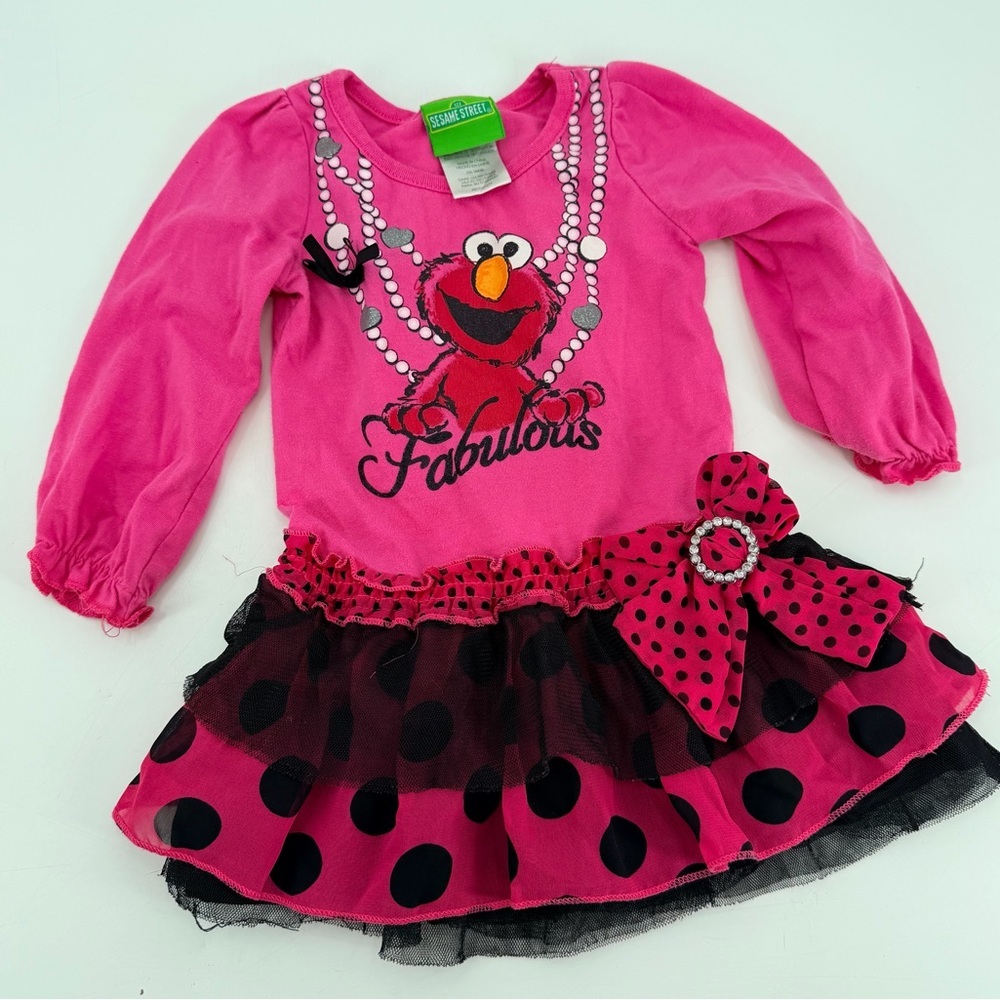 Vintage Y2K Elmo Sesame Street Fabulous Dress 18 months